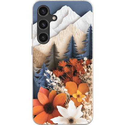 Stepping Green Phone Case Paper Floral Mountain Bio Case