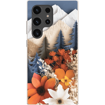 Stepping Green Phone Case Paper Floral Mountain Bio Case