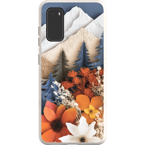 Stepping Green Phone Case Paper Floral Mountain Bio Case