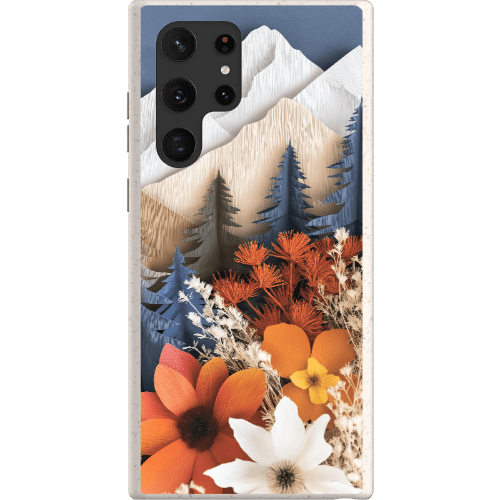 Stepping Green Phone Case Paper Floral Mountain Bio Case