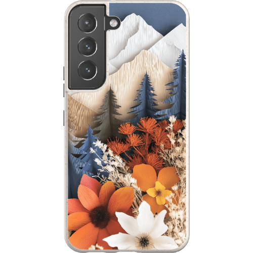 Stepping Green Phone Case Paper Floral Mountain Bio Case