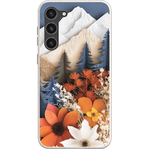 Stepping Green Phone Case Paper Floral Mountain Bio Case