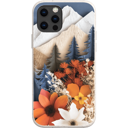 Stepping Green Phone Case Paper Floral Mountain Bio Case