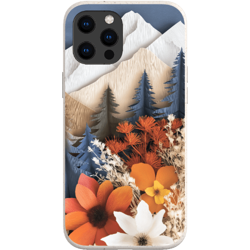 Stepping Green Phone Case Paper Floral Mountain Bio Case