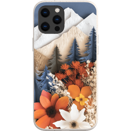 Stepping Green Phone Case Paper Floral Mountain Bio Case