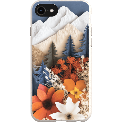 Stepping Green Phone Case Paper Floral Mountain Bio Case