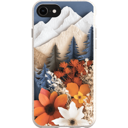 Stepping Green Phone Case Paper Floral Mountain Bio Case