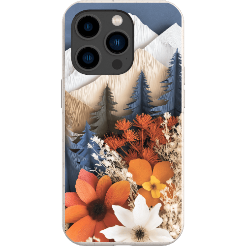 Stepping Green Phone Case Paper Floral Mountain Bio Case