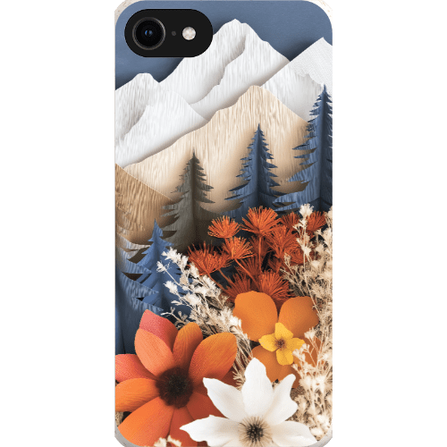 Stepping Green Phone Case Paper Floral Mountain Bio Case