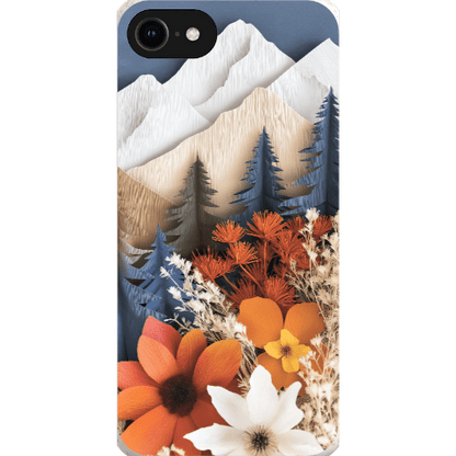 Stepping Green Phone Case Paper Floral Mountain Bio Case
