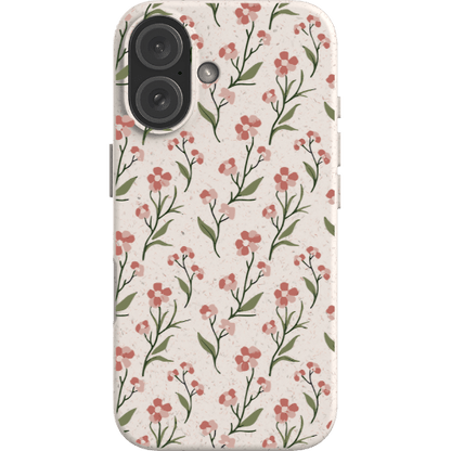 Stepping Green Phone Case Pink Abstract Flowers Bio Case