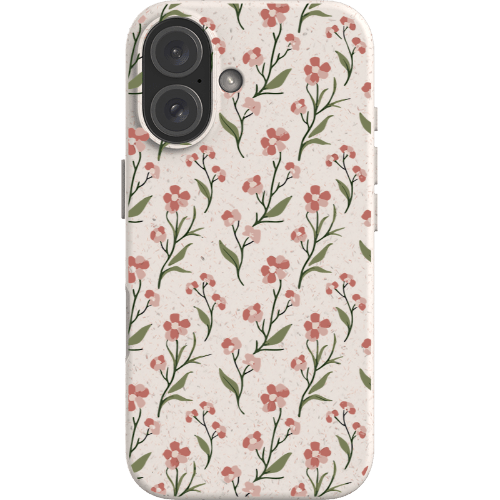 Stepping Green Phone Case Pink Abstract Flowers Bio Case
