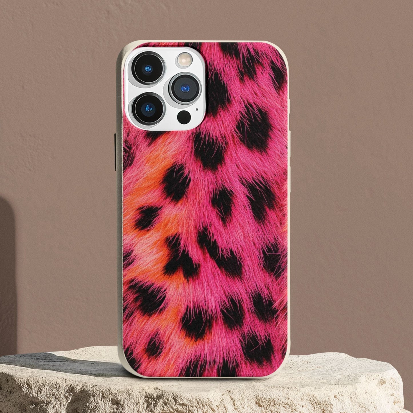 Stepping Green Phone Case Pink Cheetah Bio Case