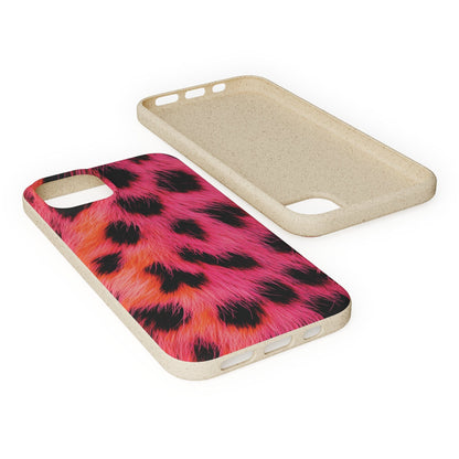 Stepping Green Phone Case Pink Cheetah Bio Case