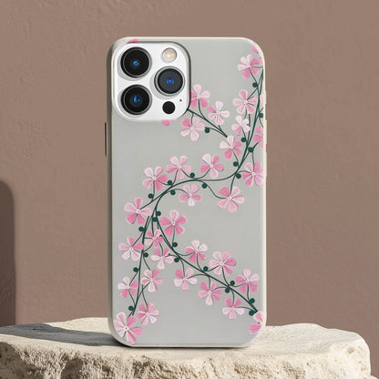 Stepping Green Phone Case Pink Floral Vine Bio Case