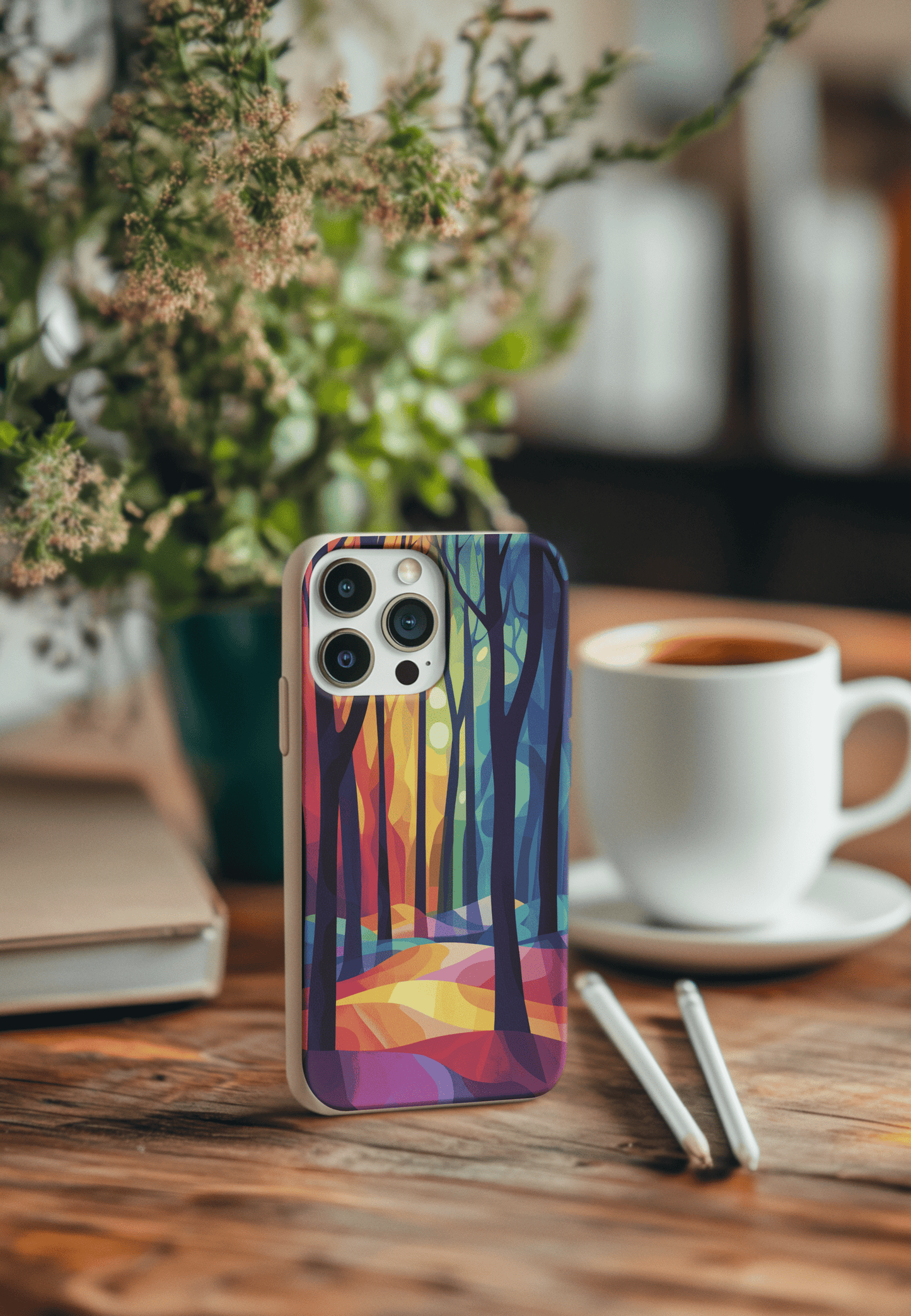 Stepping Green Phone Case Rainbow Forest Bio Case