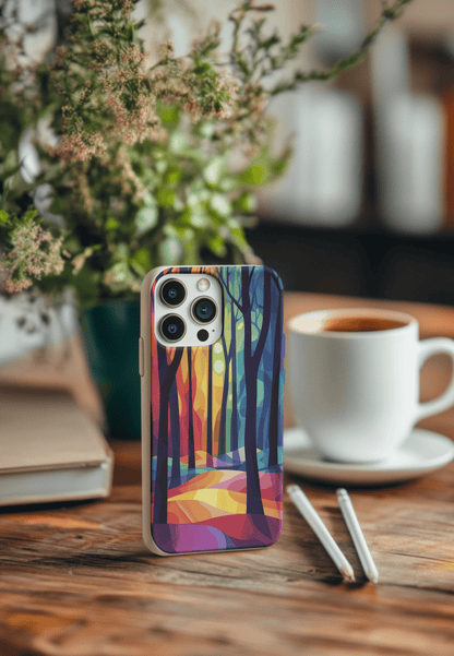 Stepping Green Phone Case Rainbow Forest Bio Case