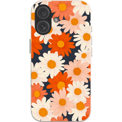 Stepping Green Phone Case Retro Daisy on Blue Bio Case