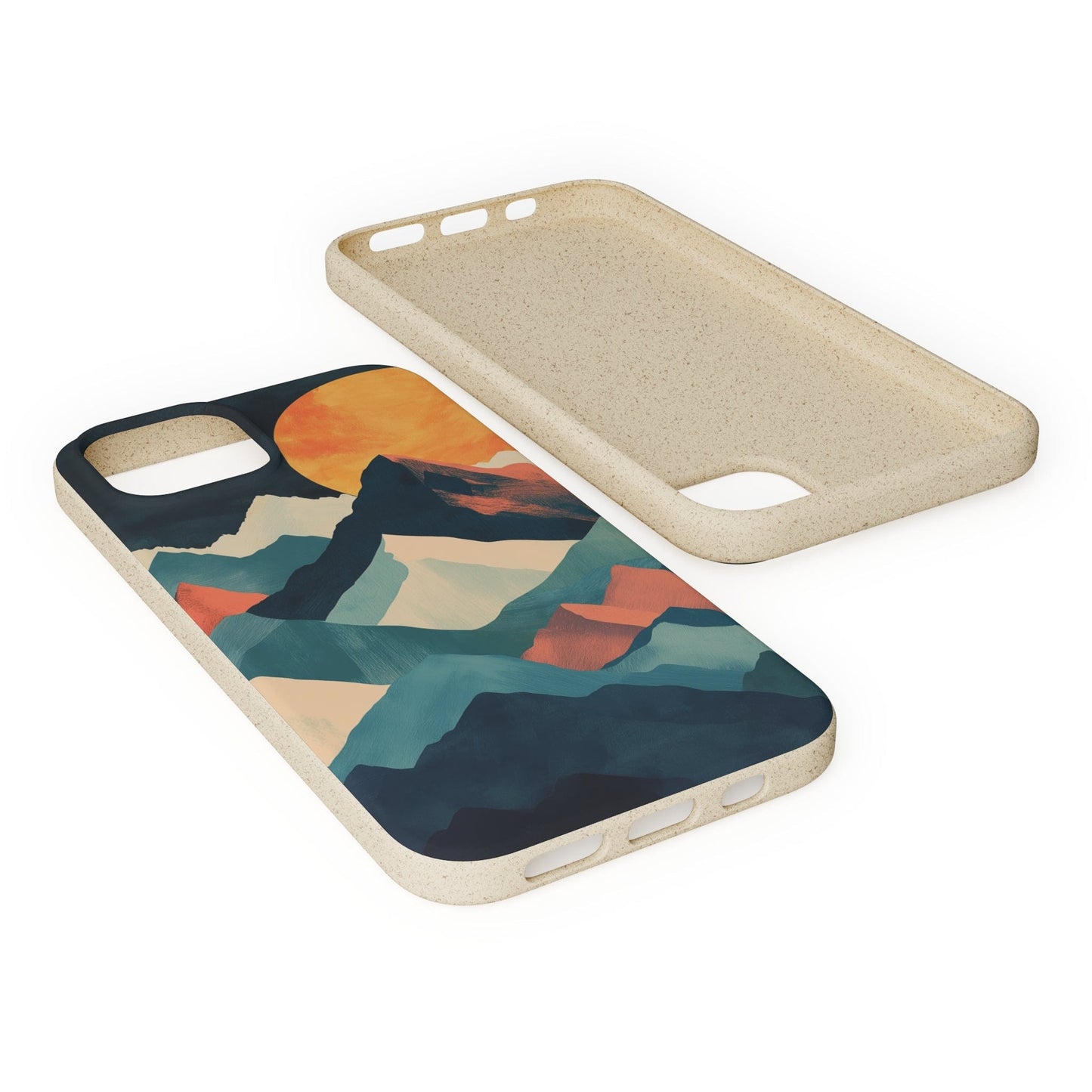 Stepping Green Phone Case Retro Mountain Sunset Bio Case