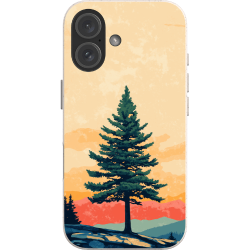 Stepping Green Phone Case Retro Mountain Tree Bio Case