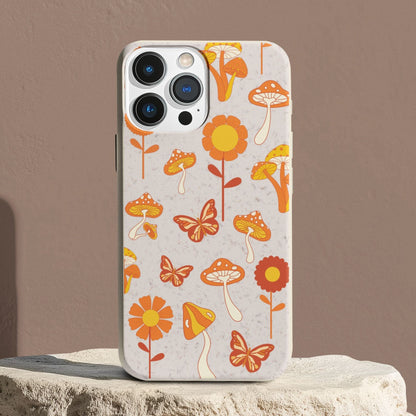 Stepping Green Phone Case Retro Mushroom Bio Case