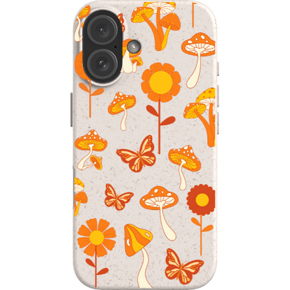 Stepping Green Phone Case Retro Mushroom Bio Case
