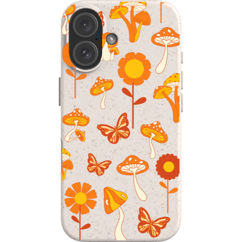 Stepping Green Phone Case Retro Mushroom Bio Case
