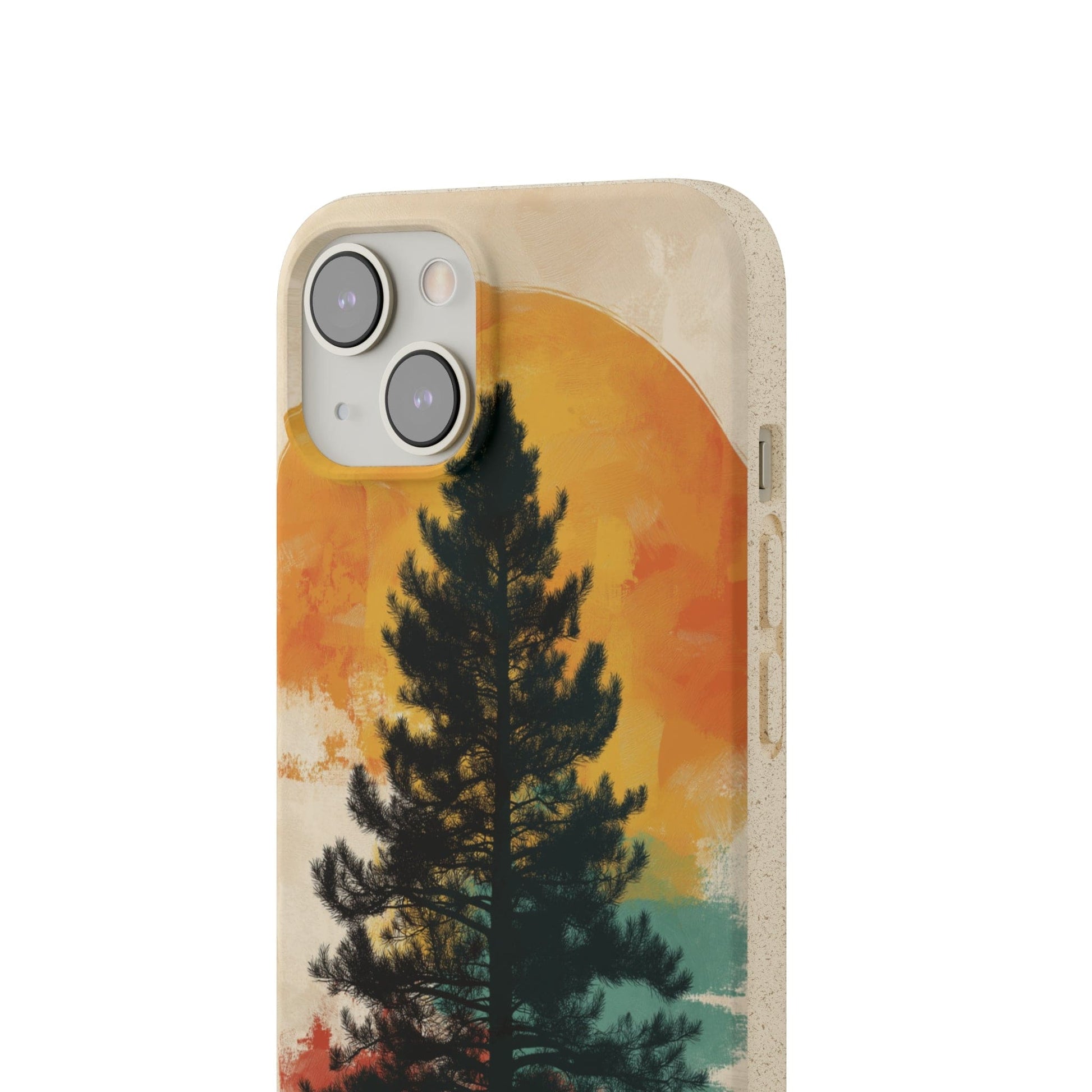 Stepping Green Phone Case Retro Pine Tree Bio Case