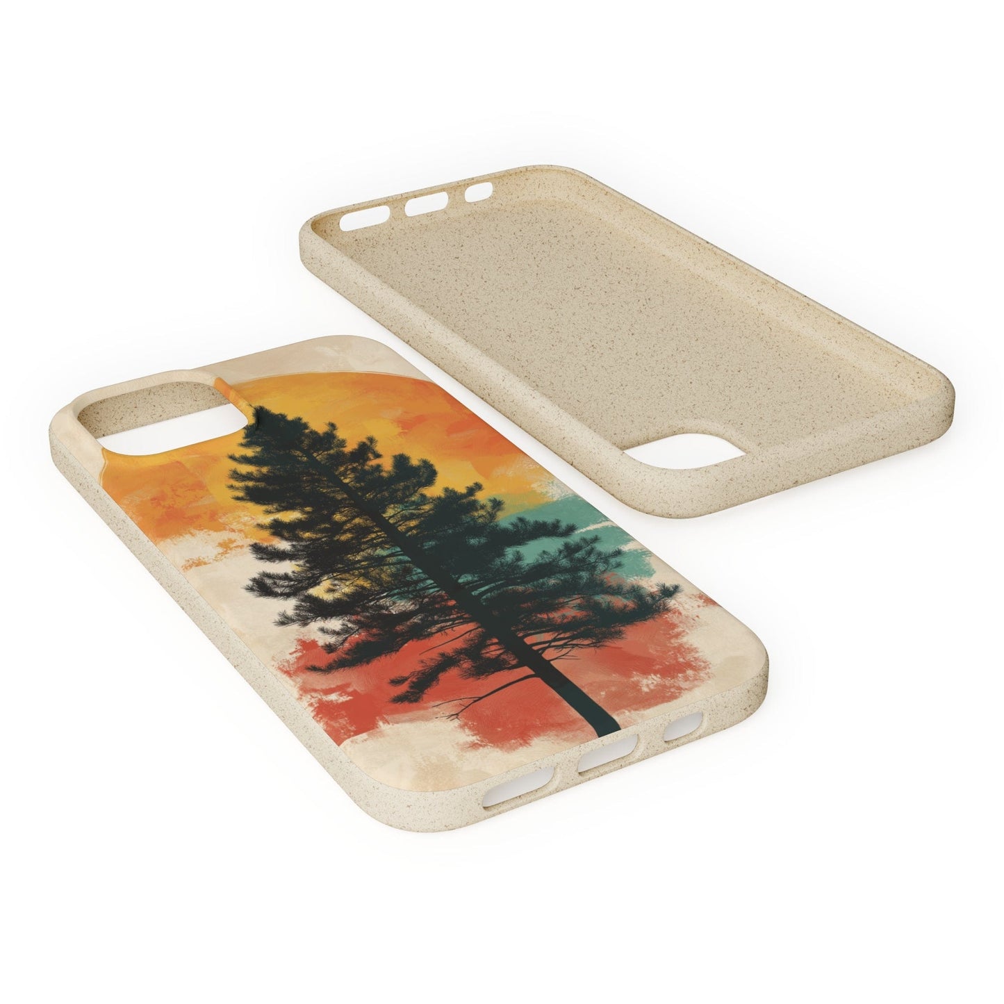 Stepping Green Phone Case Retro Pine Tree Bio Case