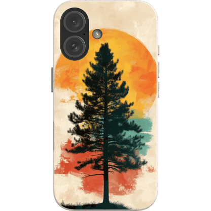 Stepping Green Phone Case Retro Pine Tree Bio Case