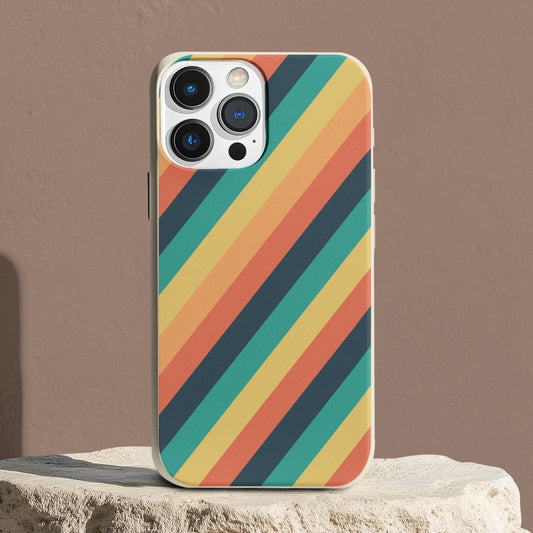 Stepping Green Phone Case Retro Stripes Bio Case