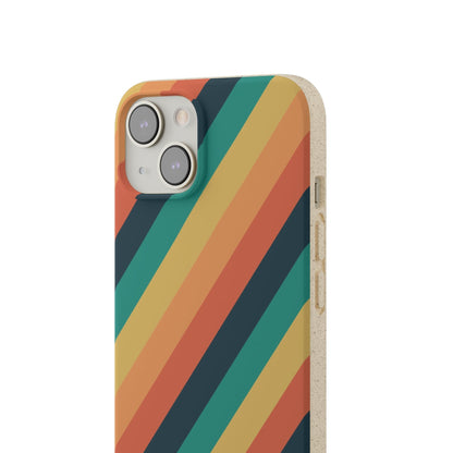 Stepping Green Phone Case Retro Stripes Bio Case