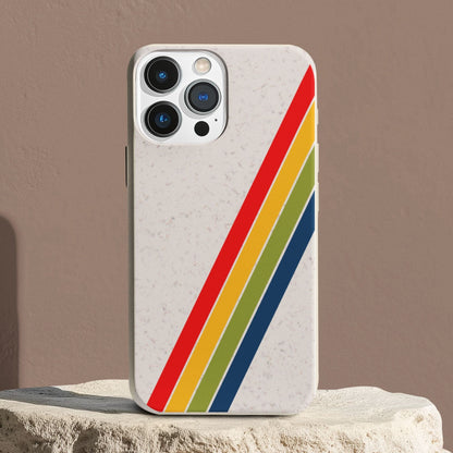 Stepping Green Phone Case Retro Stripes Diagonal Bio Case