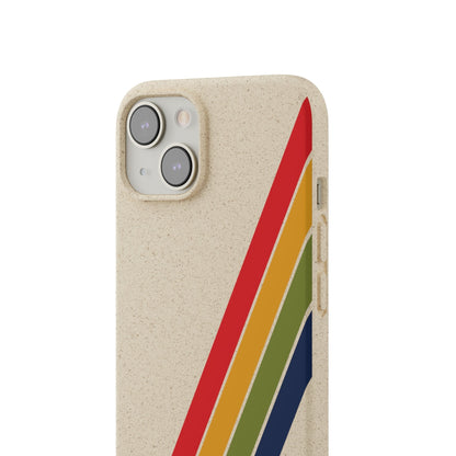 Stepping Green Phone Case Retro Stripes Diagonal Bio Case