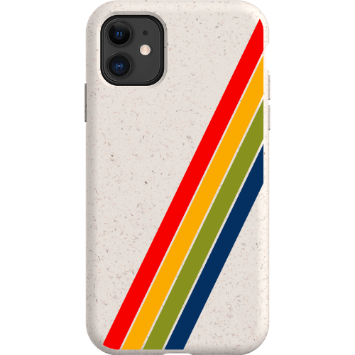 Stepping Green Phone Case Retro Stripes Diagonal Bio Case