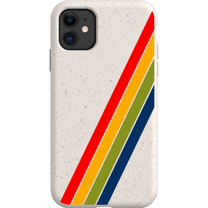 Stepping Green Phone Case Retro Stripes Diagonal Bio Case