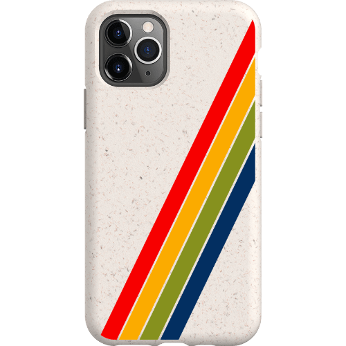 Stepping Green Phone Case Retro Stripes Diagonal Bio Case
