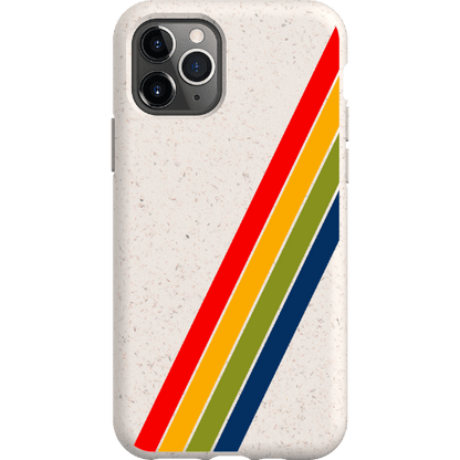 Stepping Green Phone Case Retro Stripes Diagonal Bio Case