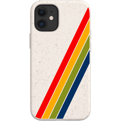 Stepping Green Phone Case Retro Stripes Diagonal Bio Case