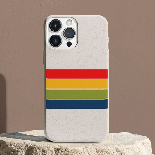 Stepping Green Phone Case Retro Stripes Horizontal Bio Case