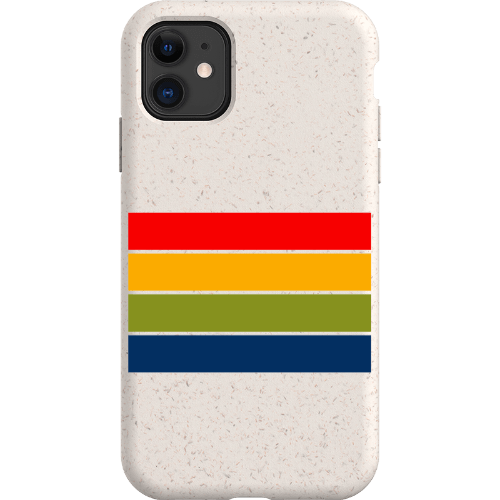 Stepping Green Phone Case Retro Stripes Horizontal Bio Case