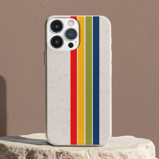 Stepping Green Phone Case Retro Stripes Vertical Bio Case