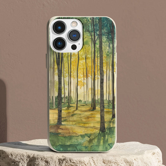 Stepping Green Phone Case Serene Forest Bio Case