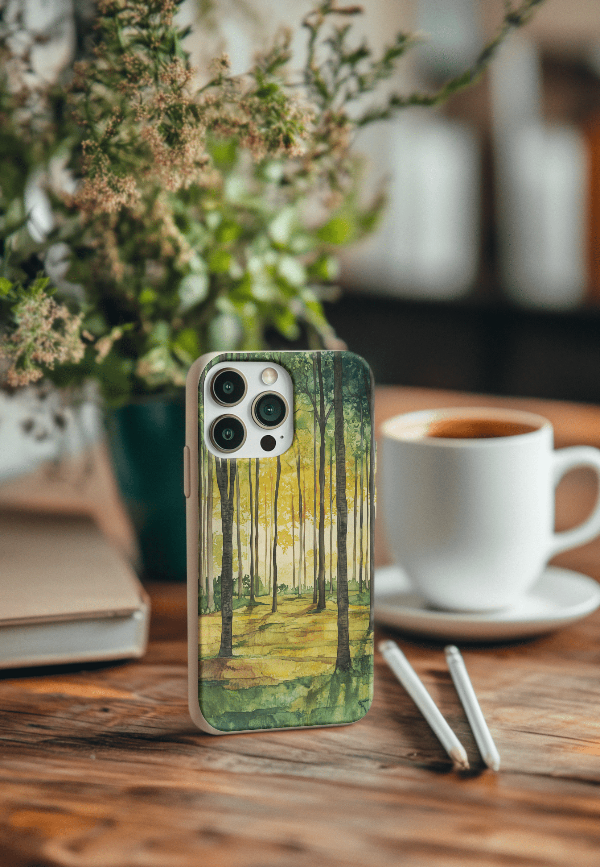 Stepping Green Phone Case Serene Forest Bio Case
