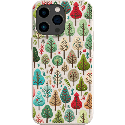 Stepping Green Phone Case Small Festive Trees Bio Case