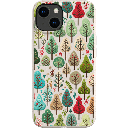 Stepping Green Phone Case Small Festive Trees Bio Case