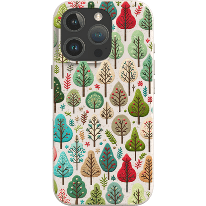Stepping Green Phone Case Small Festive Trees Bio Case