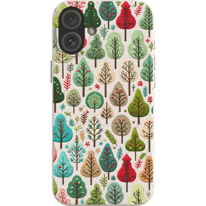 Stepping Green Phone Case Small Festive Trees Bio Case