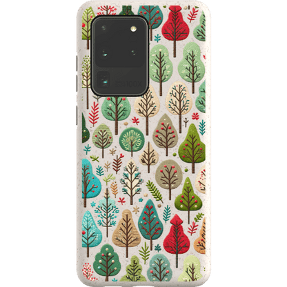 Stepping Green Phone Case Small Festive Trees Bio Case