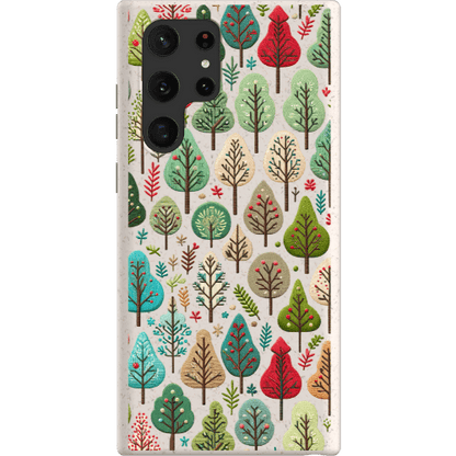 Stepping Green Phone Case Small Festive Trees Bio Case